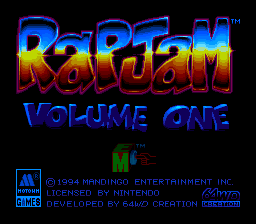 Rap Jam - Volume One Title Screen